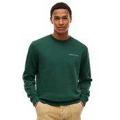 Mens Linear Logo Embroidery Fleece Sweatshirt - Velvet Green - XS image