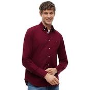 Mens Regular Fit Flex Flannel Shirt - Burgundy - S image