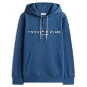 Mens Tommy Logo Hoodie - Aegean Sea - XS image