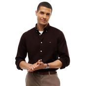 Mens Regular Fit Flex Flannel Shirt - Chocolate - S image