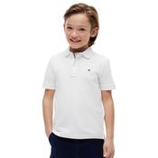 Boys Essential Flag Embroidery Pique Polo Shirt - White - 8 image