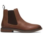 Mens Jaxen Easy Boots - Dark Tan Leather - 7 image