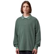 Mens Waffle Rugby Shirt - Dark Scarab (Garment Dyed) - XS image