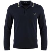 Mens M3636 Long Sleeve Polo Shirt - Dark Airforce/Ecru/Seagrass - S image