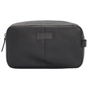 Highgate Leather Washbag - Classic Black - One image