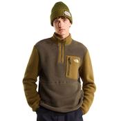 Mens Yumiori 1/4 Zip Fleece Jacket - New Taupe Green/Caraway Seed - S image