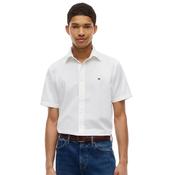 Mens Regular Fit Flex Poplin Short Sleeve Shirt - Optic White - XS image