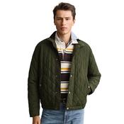 Mens Quilted Jacket - Dark Moss Green - S image