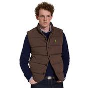 Mens Houndstooth Estate-Rib Vest - Nutmeg Brown - S image