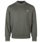 Mens Crew Neck Sweatshirt - Field Green/Oatmeal - S image