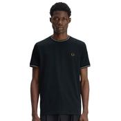 Mens Twin Tipped T-Shirt - Night Green/Dusky Blue/Dark Caramel - S image