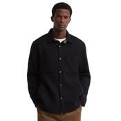 Mens Marltown Tailored Wool-Blend Overshirt - Navy Marl - S image