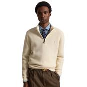 Mens Waffle-Knit Wool-Cotton Sweater - Andover Cream - S image