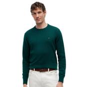 Mens Crew Neck Cashmere Jumper - Ornamental Green Heather - S image