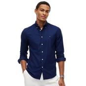 Mens TH Flex Slim Fit Dobby Shirt - Carbon Navy - S image