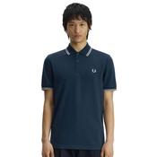 Mens M3600 Twin Tipped Polo Shirt - Mod Blue/Slate/Slate - S