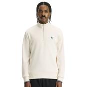 Mens Half Zip Sweatshirt - Ecru/Mod Blue/Mod/Blue - S