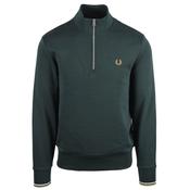 Mens Half Zip Sweatshirt - Grassroots/Ecru/Bronze - S image
