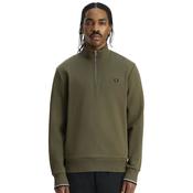 Mens Half Zip Sweatshirt - Laurel Wreath Green/Slate/Navy - S image