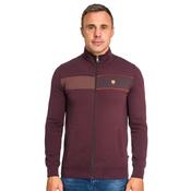 Mens Hopefield Track Jacket - Merlot Split - S