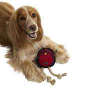 Christmas Robin Dog Toy - Brown/Red - One