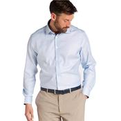 Mens Modern Fit Structured Twill Shirt - Sky Blue - 48 image