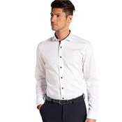 Mens Pinpoint Slim Fit Formal Shirt - White - 37 image