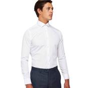 Mens Slim Fit Cotton-Blend Formal Shirt - White - 38 image
