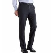 Mens Roma Fine Tropical Wool Chinos - Black - 40L image