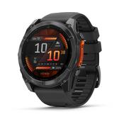 Garmin Fenix 8 51mm Smart Watch - Slate Grey with Black Silicone Band | 010-02905-00
