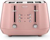 DeLonghi Eclettica 4 Slice Toaster - Pink | CTY4003.PK