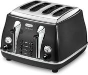 DeLonghi Icona Micalite 4 Slice Toaster - Black | CTOM4003.BK image