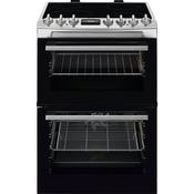 Electrolux 60cm Electric Freestanding Double Cooker with Ceramic Hob - Stainless Steel | LKR655210X image