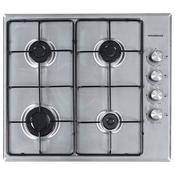 NordMende Gas Hob with Enamel Pan Supports - Stainless Steel | HGE603IX image