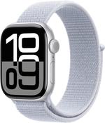 Apple Watch Series 10 GPS 42mm Silver Aluminium Case with Blue Cloud Sport Loop | MWWD3QA/A image