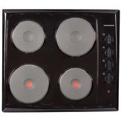 NordMende 60cm 4 x Zone Solid Plate Electric Hob - Black | HE62BL