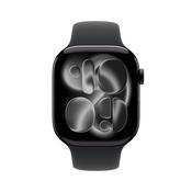Apple Watch Series 11 GPS 46mm Jet Black Aluminium Case with Black Sport Band - M/L | MEUX4MP/A