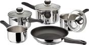 Judge Vista Draining Set of 5 Stainless Steel Saucepans | J3C1 image