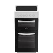 Indesit 50cm Electric Freestanding Double Cooker - White | ITE5VMW image