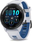 Garmin Forerunner 265 Music Smartwatch - Black Bezel with Whitestone Case and Whitestone/Tidal Blue Silicone Band | 010-02810-11 image