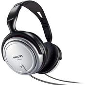 Philips SHP2500/10 Audio Hi-Fi Headphones, TV Headphones with Long Cable (Excellent Sound, Sound Isolation, In-Cord Volume Control, Extra Long 6-m Cable) Silver/Black ds