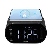 Groov-e GV-CR06 Atlas II Alarm Clock Radio with USB &amp; Wireless Charging