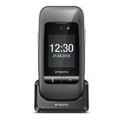 emporiaONE V200.V3.SG.01 2.4" Easy to Use 2G Senior Flip Phone | Silver/Space Grey image