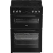 Hotpoint 60cm Freestanding Electric Double Cooker with Air Fry | HDE6VDCASB1 image