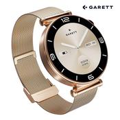 Garett Rose Gold Smartwatch | Mesh (with Additional White Leather Quick Release Strap) | ROSE GOLD MESH image
