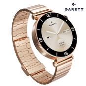 Garett Rose Gold Smartwatch | Steel (with Additional White Leather Quick Release Strap)