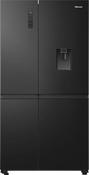 Hisense 91cm x 179.5cm Freestanding Side by Side Non-Plumbed Water Dispenser 649L - Black Stainless Steel | RS840N4WFE image