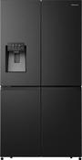 Hisense 91.4cm x 178.5cm Freestanding 4 Door Fridge Freezer Non-Plumbed Water and Ice Dispenser - Black Stainless Steel | RQ760N4SBFE image
