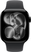 Apple Watch Series 11 GPS 42mm Jet Black Aluminium Case with Black Sport Band - M/L | MEQU4MP/A