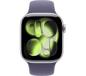 Apple Watch Series 11 GPS 42mm Silver Aluminium Case with Purple Fog Sport Band - S/M | MEU64MP/A